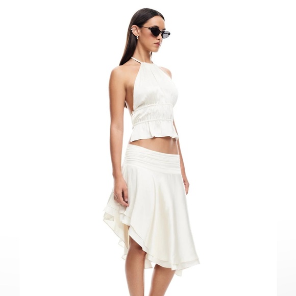 Lioness LEGACY MIDI SKIRT | IVORY B18 - Picture 3 of 8